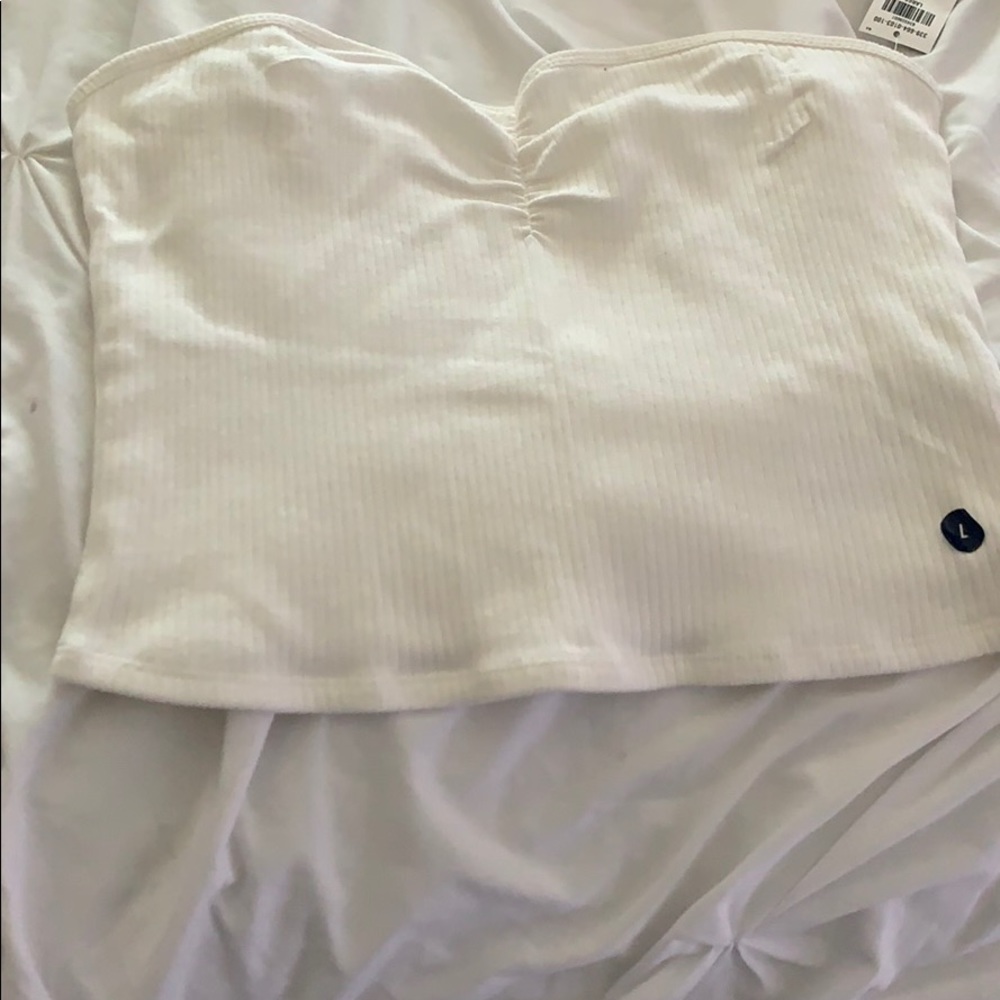 strapless crop top